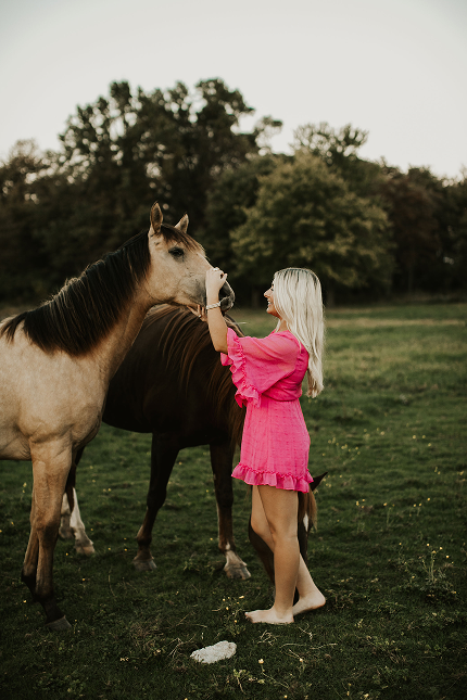 Maura Savoca with horses
